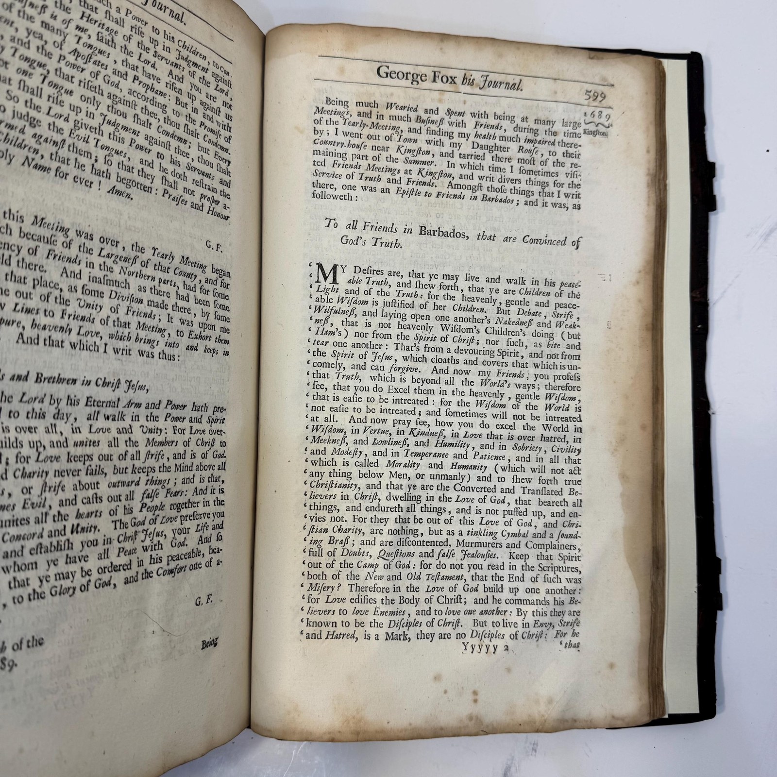 The Journal of George Fox: Travels, Sufferings & Christian Experiences, 1694 — photograph 10.