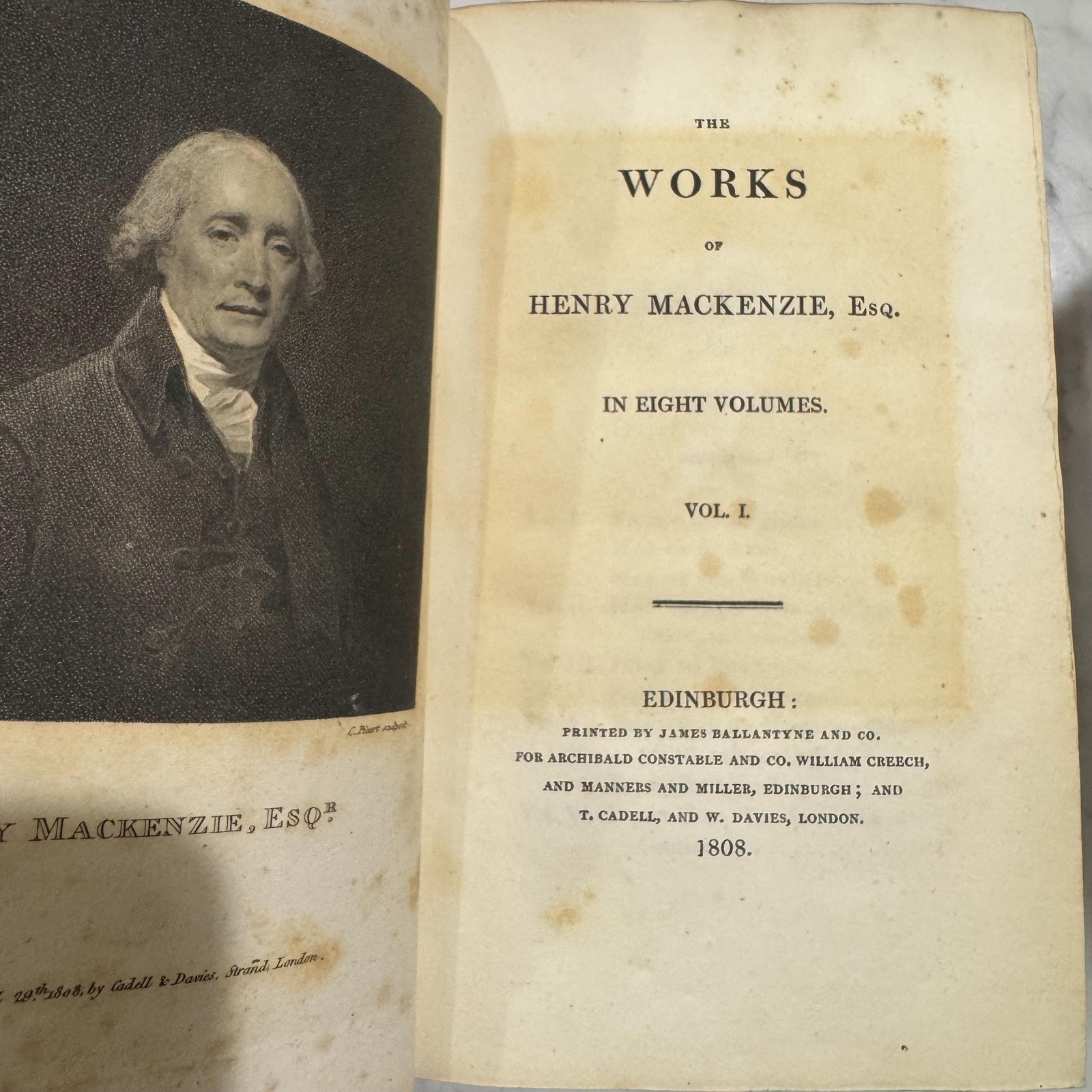 Works of Henry MacKenzie, Esq. in eight volumes — photograph 8.