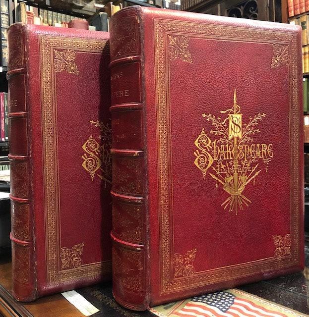 The Works of Shakspere, Imperial Edition Edited by Charles Knight With Illustrations on Steel from pictures by C.W. Cope, E.M. Ward, J.R. Leslie, S.A. Hart, D. Maclise, W.P. Frith, Sir John Gilbert, J.A. Houston, J. Pettie, W. Mulready, E.W. Frost, J.L. Gerome, C. Clint, H.S. Marks, W.Q. Orchardson, G.H. Boughton, and others In Two Volumes — photograph 6.