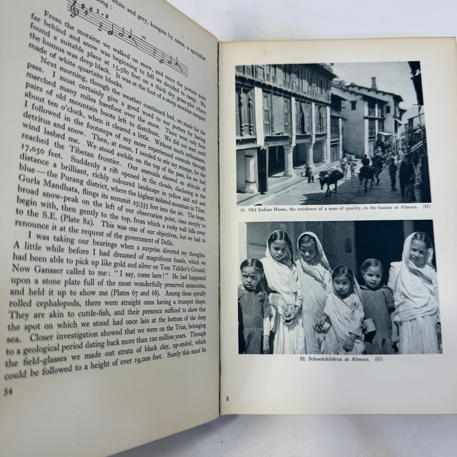 Throne of the Gods. An Account of the First Swiss Expedition to the Himalayas. … with 220 plates inPhotogravure 18 sketches in the text 11 musical items, 2 panoramas and 1 relief map. Translated By Eden and Cedar Paul — photograph 10.
