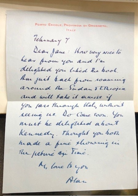 Africa The White Nile Autographed Association Copy to Jane and Charlie Englehart Tipped in letter with author's autograph 1960 — photograph 6.