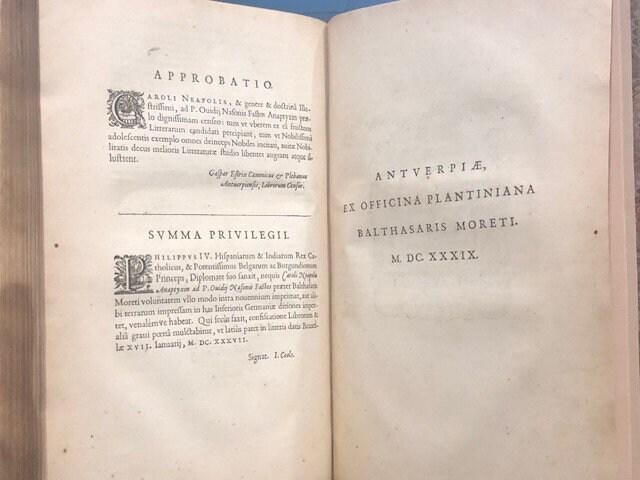 1639 Ovid's Writings on the Roman Holidays with engraved title page. Latin. The Book of Days. 6 books in 1 vol. — photograph 9.