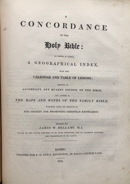 Holy Bible Atlas, Index to Principle Matters 10 maps, 54 Engravings, and Concordance, ONLY! Bible According to the Authorized Version; with Notes, Explanatory and Practical; taken principally From the most eminent writers f the United Church of England and Ireland: together with appropriate Introductions, Tables, Indexes, Maps, and Plans: ... for the Use of Families. — photograph 4.