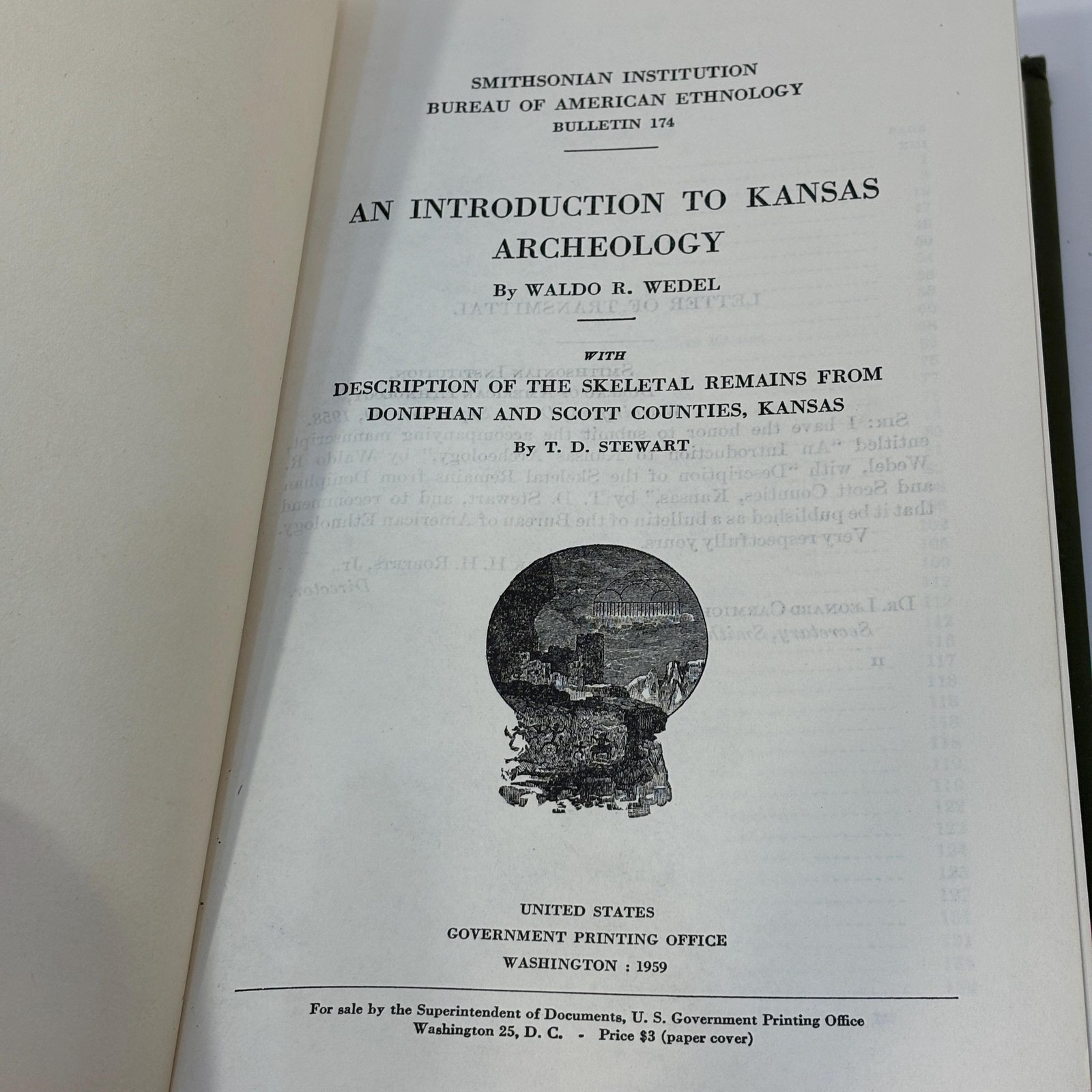 Introduction to Kansas Archeology, Skeletal Remains, Illustrated, Map — photograph 2.
