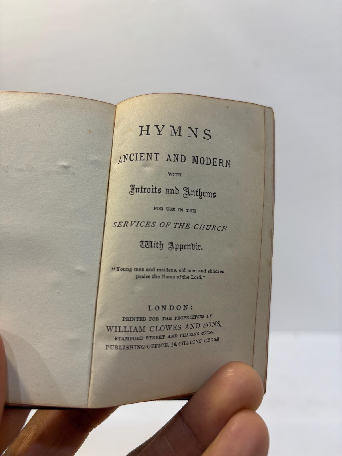 Set - The Book of Common Prayer, and Administration of The Sacraments, and other Rites and Ceremonies of the Church, According to the Use of the United Church of England -- Hymns Ancient and Modern with Introits and Anthems for use in the Church — photograph 4.