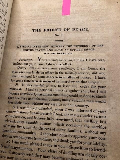 The Friend of Peace, 1-12. + Solemn Review of the Custom of War; showing that was is the effect of Popular Delusion and Proposing a Remedy, 5th edition Cambridge; Hilliard and Metcalf, 1816. + National Dangers, and Means of Escape. + Sixth Annual Report of the Massachusetts Peace Society. — photograph 10.
