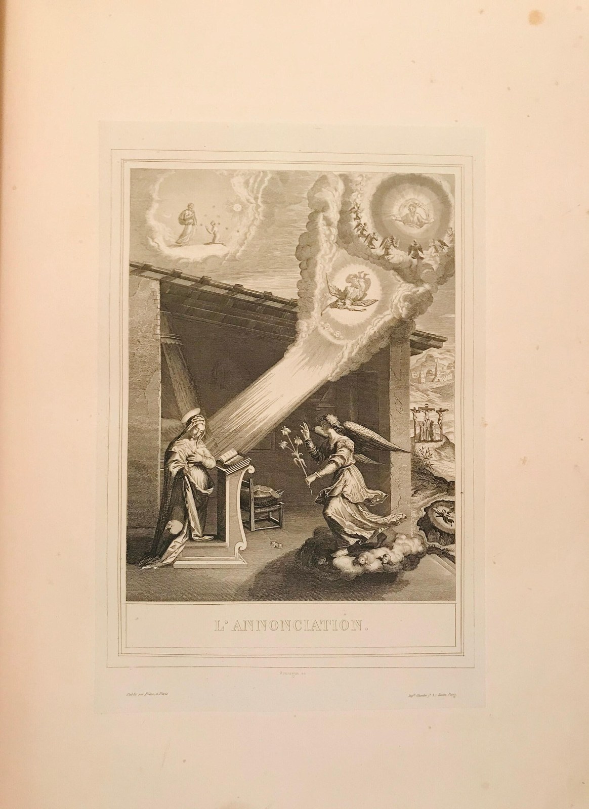 1853 La Vie de N.S. Jésus-Christ (The life of Jésus-Christ). 130 beautiful steel engravings. Folio (17.5" x 12"). 2 volumes — photograph 5.