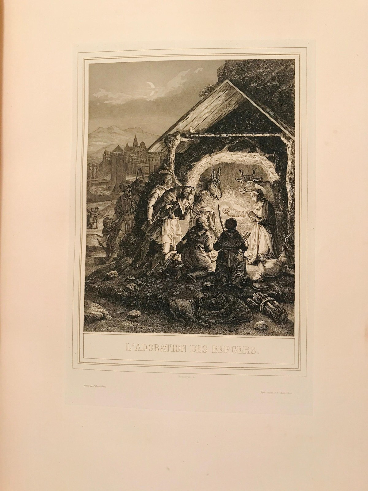 1853 La Vie de N.S. Jésus-Christ (The life of Jésus-Christ). 130 beautiful steel engravings. Folio (17.5" x 12"). 2 volumes — photograph 7.