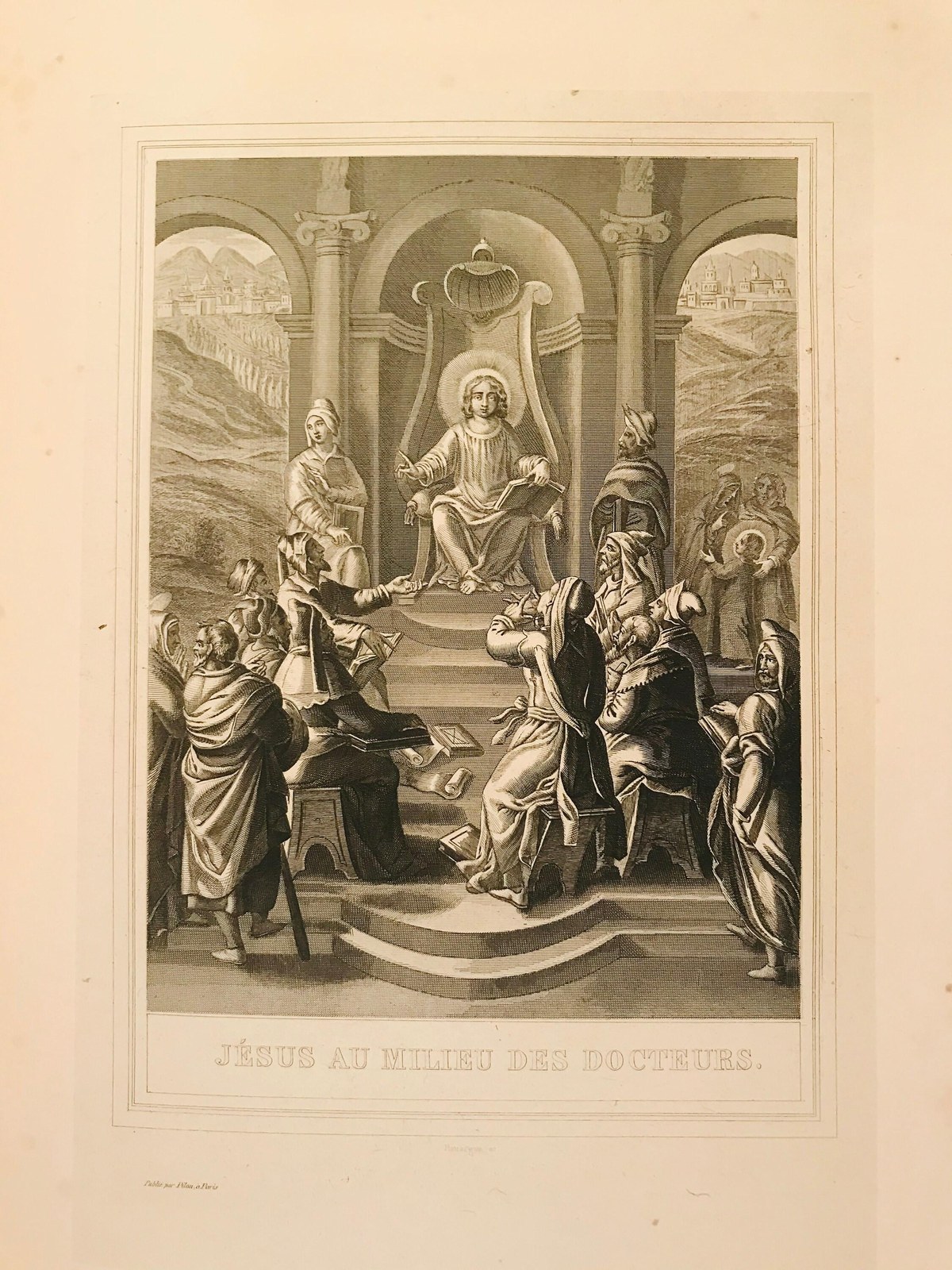 1853 La Vie de N.S. Jésus-Christ (The life of Jésus-Christ). 130 beautiful steel engravings. Folio (17.5" x 12"). 2 volumes — photograph 9.
