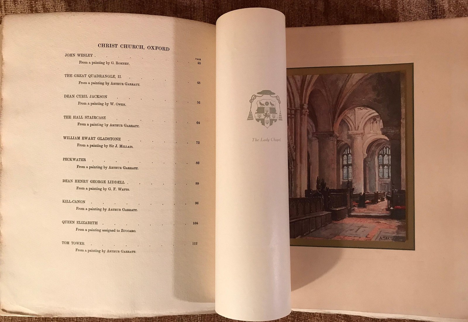 Christ Church in Oxford : An Anthology in Prose and Verse Selected by Arthur Hassall, M.A. Student of Christ Church, Oxford, with 26 plates in Colour reproduced from Paintings by Arthur Garratt and from Portraits in Christ Church Hall. — photograph 6.
