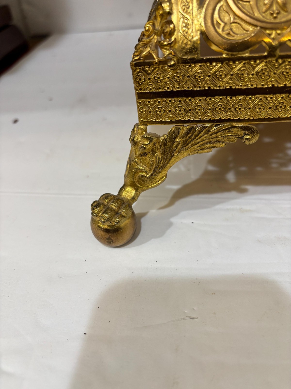 Orthodox ceremonial tabletop adjustable bookstand with semi-precious stones — photograph 9.