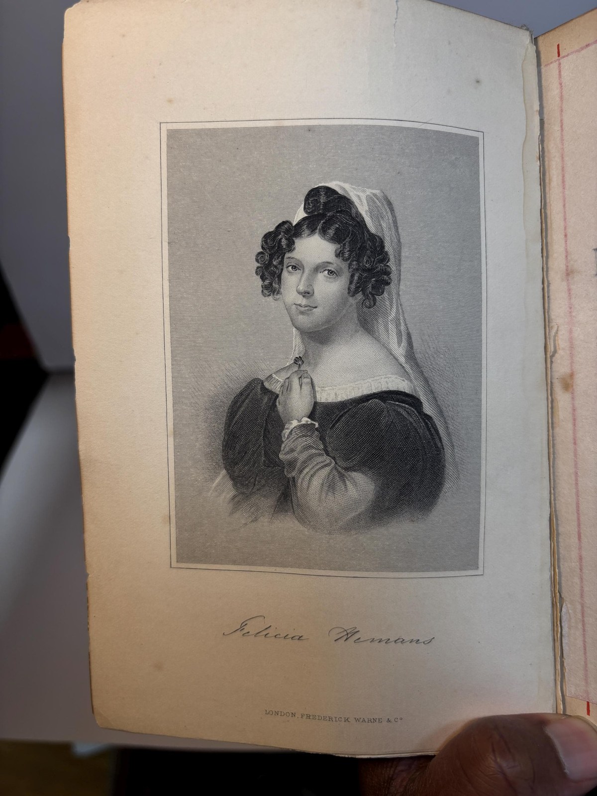 Double FORE-EDGE Paintings of Boston and Philadelphia Harbors - The Poetical Works of Mrs. Hemans — photograph 5.