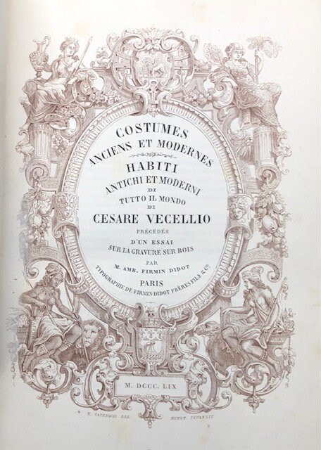 Costumes Anciens et Modernes Habiti antichi et moderni di tutto il mondo. Précédé d'un essai sur la gravure sur bois par M. Amb. Firmin Didot. (513 illustrations) — photograph 2.