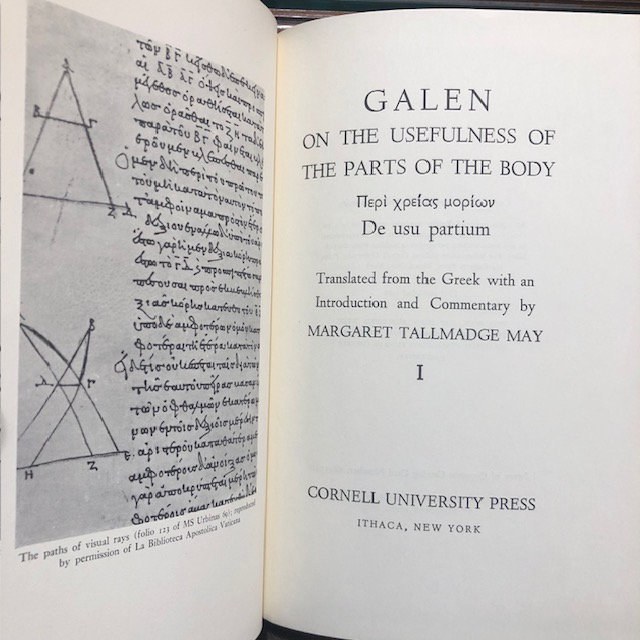 The Usefulness of the Parts of the Body. "De usu partium". Two Volumes. — photograph 2.