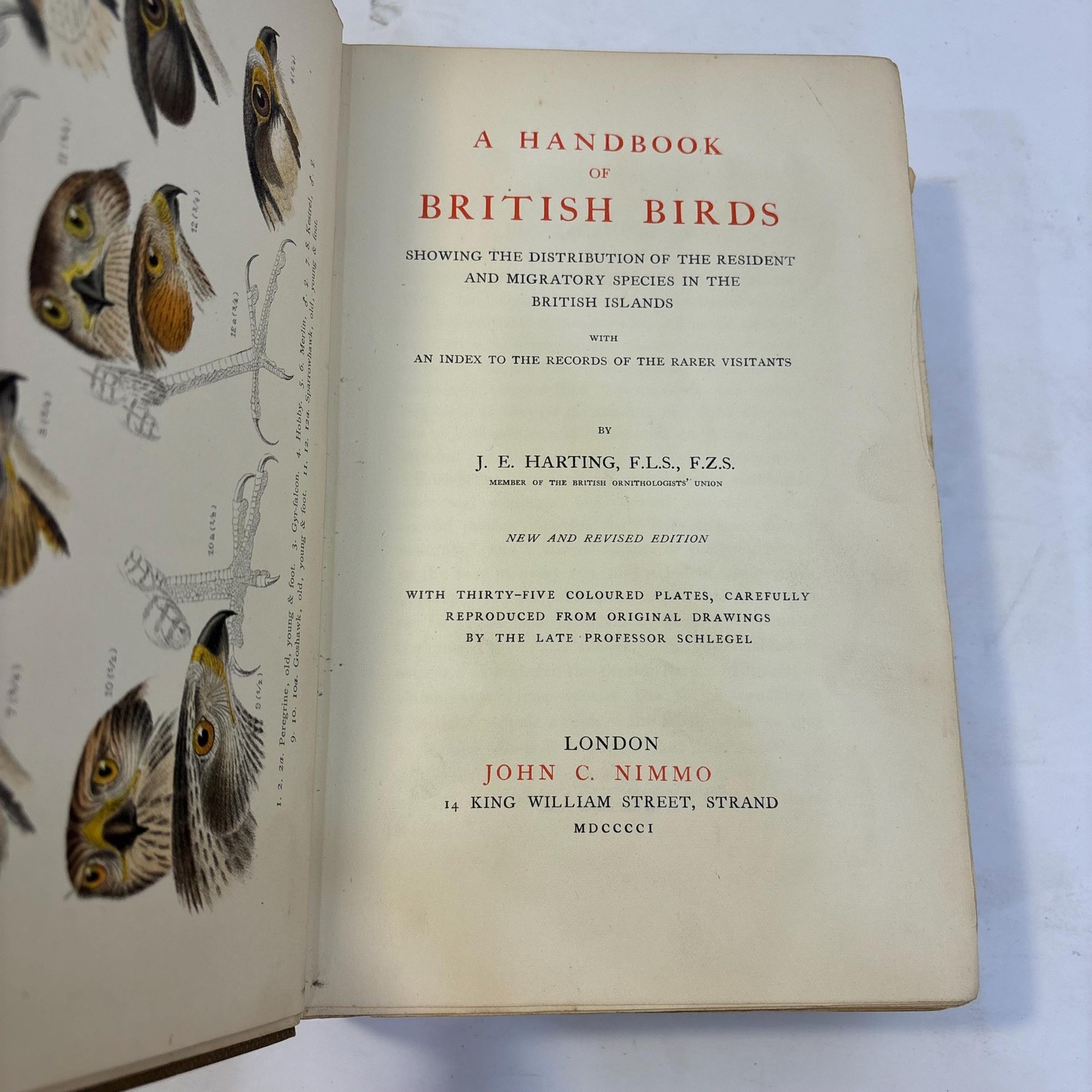 A Handbook of British Birds. Showing The Distribution of the Resident and Migratory Species in the British Islands with an Index to the Records of the Rarer Visitants. — photograph 3.
