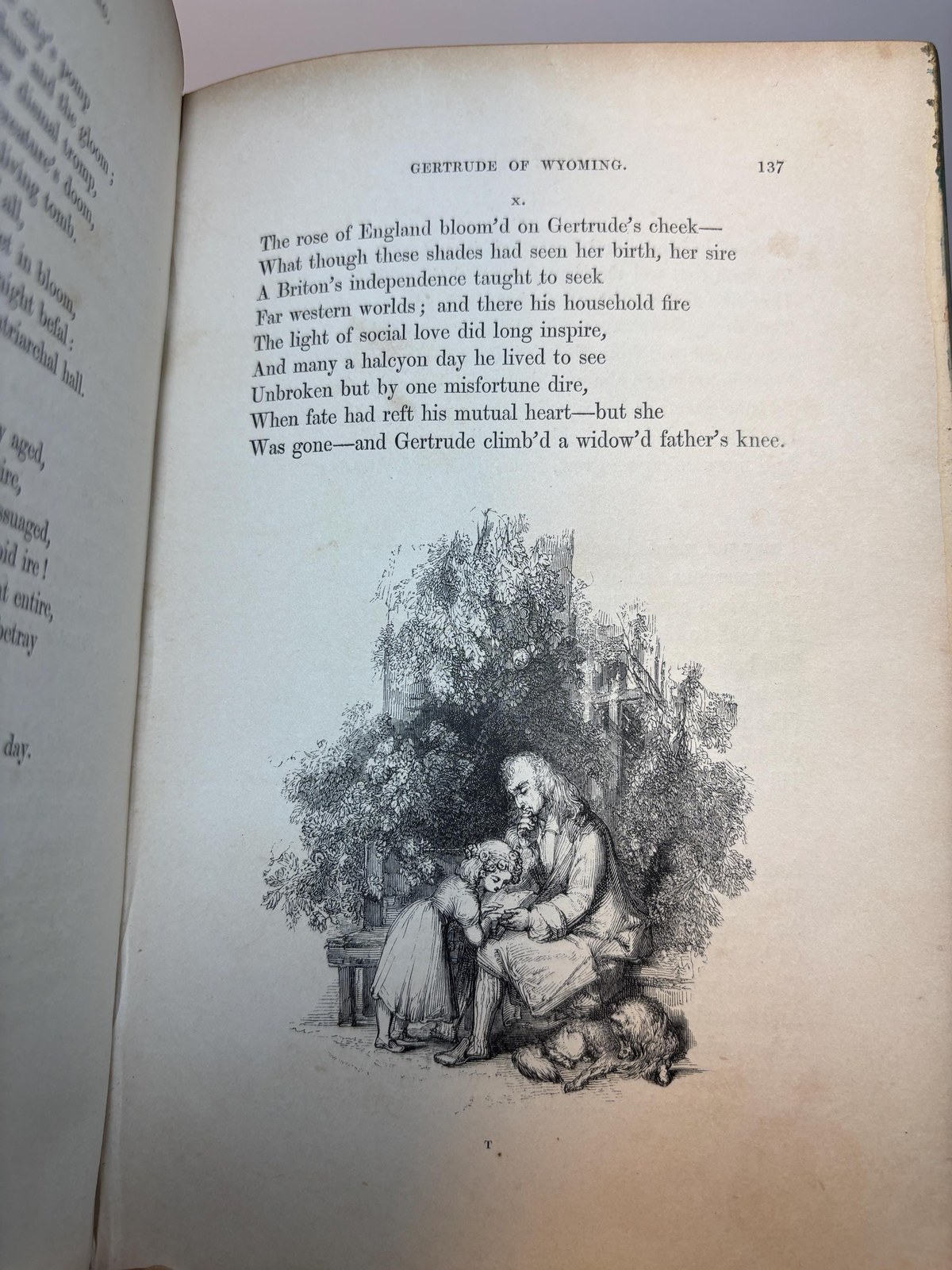 {Fore-Edge Painting-Hunting, Walled City scene} The Poetical Works of Thomas Campbell — photograph 10.