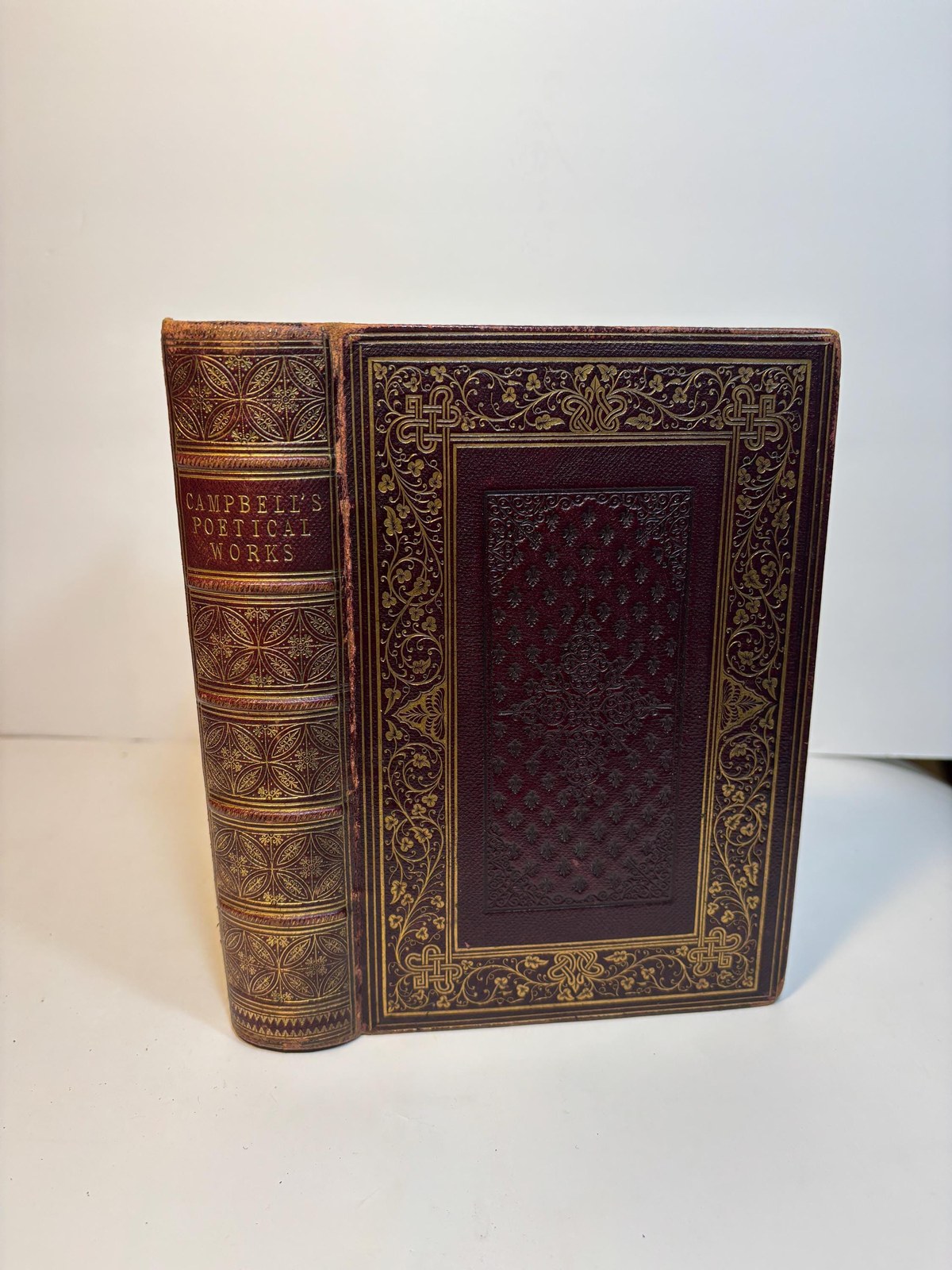 {Fore-Edge Painting-Hunting, Walled City scene} The Poetical Works of Thomas Campbell — photograph 2.