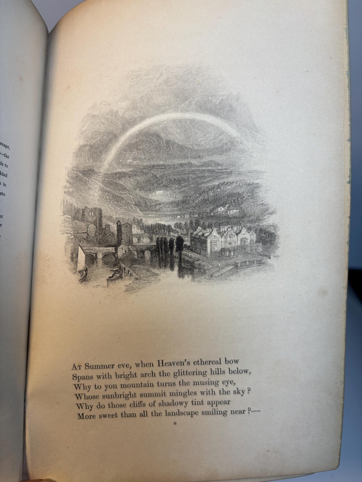 {Fore-Edge Painting-Hunting, Walled City scene} The Poetical Works of Thomas Campbell — photograph 6.