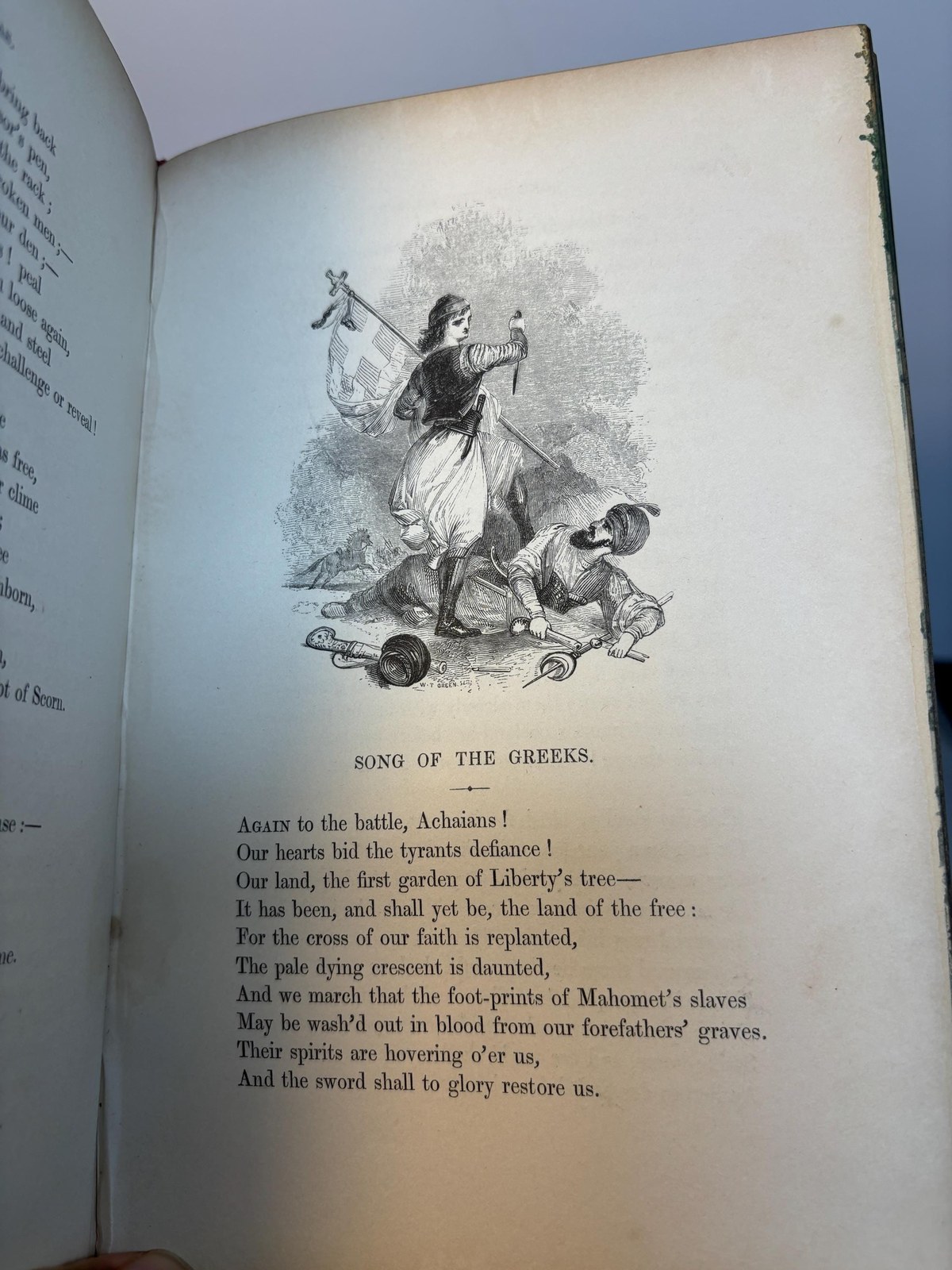{Fore-Edge Painting-Hunting, Walled City scene} The Poetical Works of Thomas Campbell — photograph 7.
