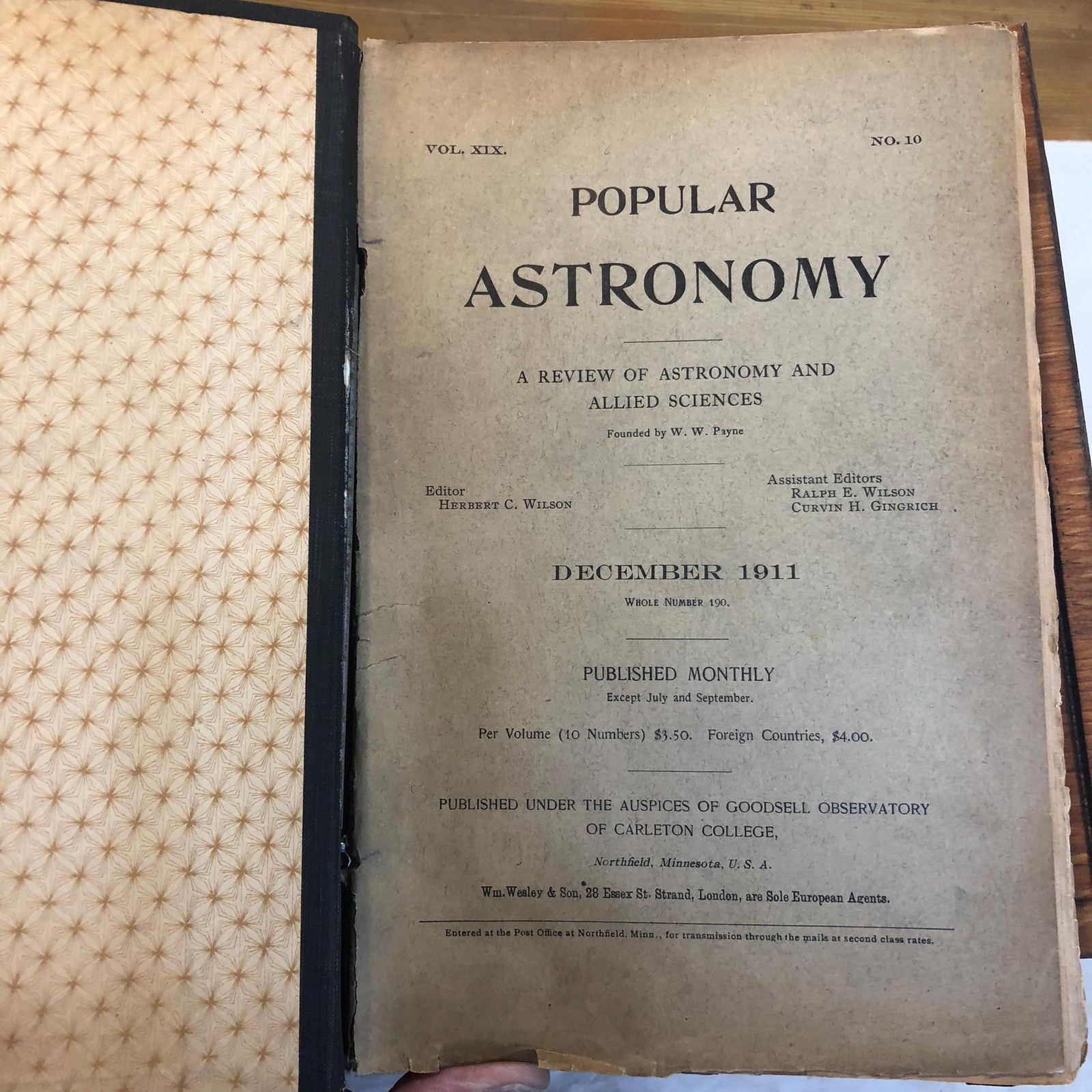 Popular Astronomy (9 vol. 10/1910 - 01/1913) — photograph 2.