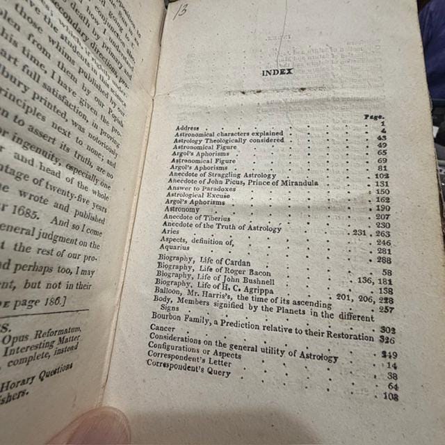 The Spirit of Patridge; or, The Astrologer's Pocket Companion, and General Magazine: Including the First part of Partridges's Pous Reformatum, with Eleven Curious Nativities; Biographical Memoirs of Prominent Men; Observations on the New Planet Herschel, from Practice, with other valuable remarks on astrology not extent, and astrological tables. — photograph 6.