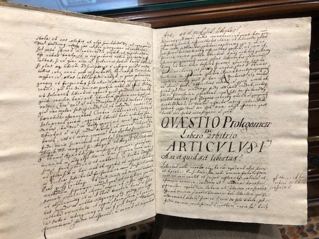 MANUSCRIPT. Commentarius in I(mam) II(dae) D. Thomas Aquinatis TRANLATION: Commentary on The First and Second Parts of Thomas Aquinas ('s Summa Theologica) — photograph 9.