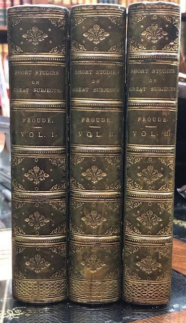 Short Studies on Great Subjects. New Edition. In Three Volumes. Signed binding of Hatchards. — photograph 9.