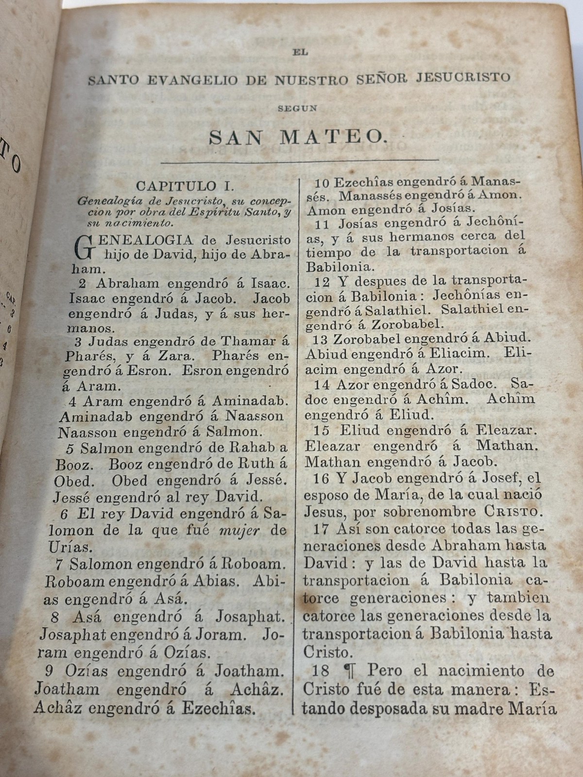 El Nuevo Testamento De Nuestro Senor JesuCristo, Traducido En Espanol. Version Cotejada Cuidadosamente Con Las Lenguas Antiguas. (Translated from Spanish: The New Testament of Our Lord Jesus Christ, translated into Spanish. Version carefully checked with ancient languages.) — photograph 5.
