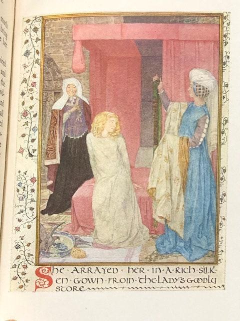 Aucasin & Nicolette Translated from the old French With Colored Illustrations by Maxwell Armfield (Signed Binding Sangorski & Sutcliffe) — photograph 10.