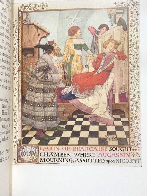 Aucasin & Nicolette Translated from the old French With Colored Illustrations by Maxwell Armfield (Signed Binding Sangorski & Sutcliffe) — photograph 8.