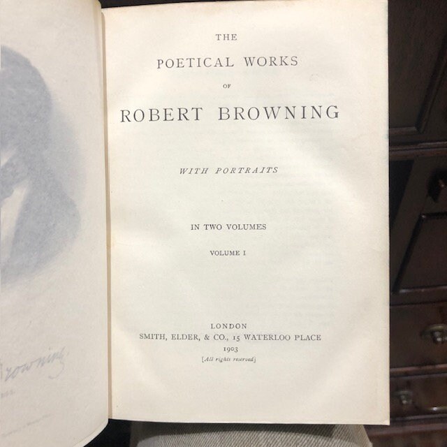 The Poetical Works of Robert Browning. With Portraits. In Two Volumes. Prize Binding — photograph 3.