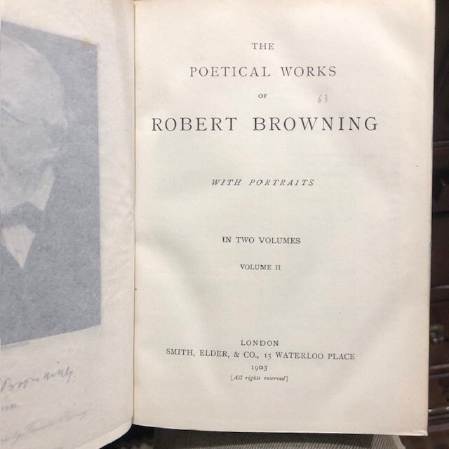 The Poetical Works of Robert Browning. With Portraits. In Two Volumes. Prize Binding — photograph 8.