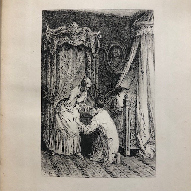 (4vol) The Amours of The Chevalier de Faublas, Founded on Historical Facts, Interspersed with Most RemarkableNarratives. A Literal Unexpurgated Translation from the Paris edition of 1821. With NumerousBeautiful Engravings Etched by Louis Monzies From Drawings by Paul Avril. Limited "Astral" Edition #5/52 — photograph 6.