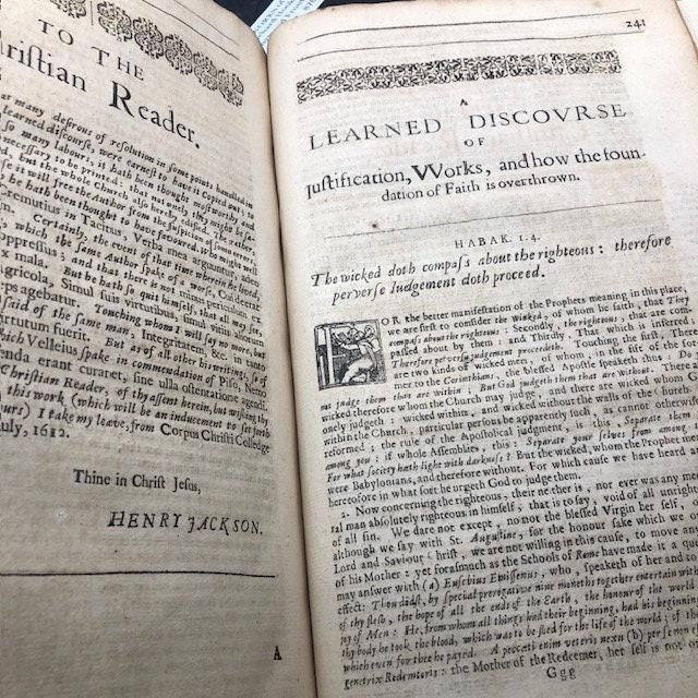 The WORKS of Mr. Richard Hooker (That Learned, Godly, Judicious, and Eloquent Divine) Vindicating the CHURCH of ENGLAND As truly Christian, and duly Reformed: in Eight Eooks of ECCLESIASTICAL POLITY. Now compleated, As with the Sixth and Eighth, so with the Seventh, (touching Episcopacy, as the Primitive, Catholick and Apostolick Government of the Church) out of his own Manuscripts, never before Published. With an account of his Holy Life, and Happy Death, written by Dr. John Gauden, now Bishop of Exeter. The entire edition dedicated to the Kings most excellent Majestie, CHARLS the II. By whose Royal Father (near His Martyrdom) the former Five Books (then onely extant) were commended to his dear Children, as an excellent means to satisfie Private Scruples, and settle the Publique Peace of this Church and Kingdom. — photograph 5.