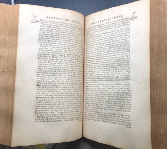 A Journal or Historical Account of the Life, Travels, Sufferings, Christian Experiences and Labour of Love in the Work of the Ministry, of that Ancient, Eminent, and Faithful Servant of Jesus Christ, George Fox. — photograph 6.