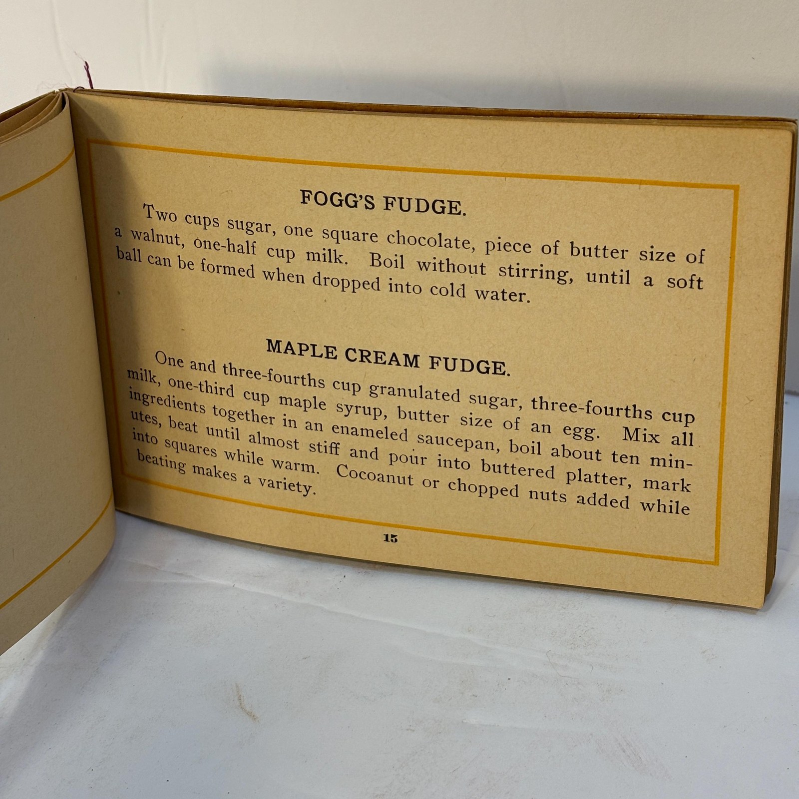 The Handy Candy Book. Recipes and Notes. Second Edition. A selection of candy recipes made by a young lady who has had considerable experience and pleasant success in the delightful art of making candies. Price Ten Cents. — photograph 7.