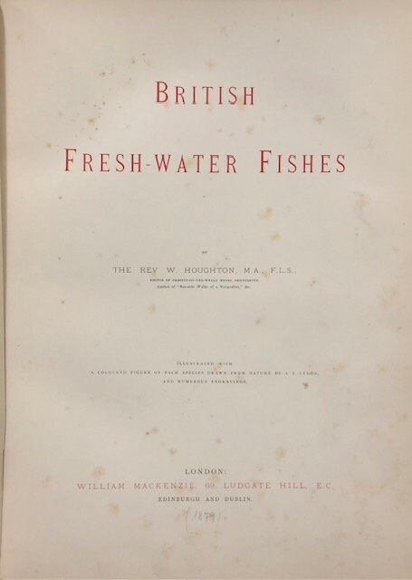 British Fresh-Water Fishes. Illustrated with a Colored Figure of Each Species Drawn From Nature by A.F. Lydon and Numerous Engravings — photograph 2.