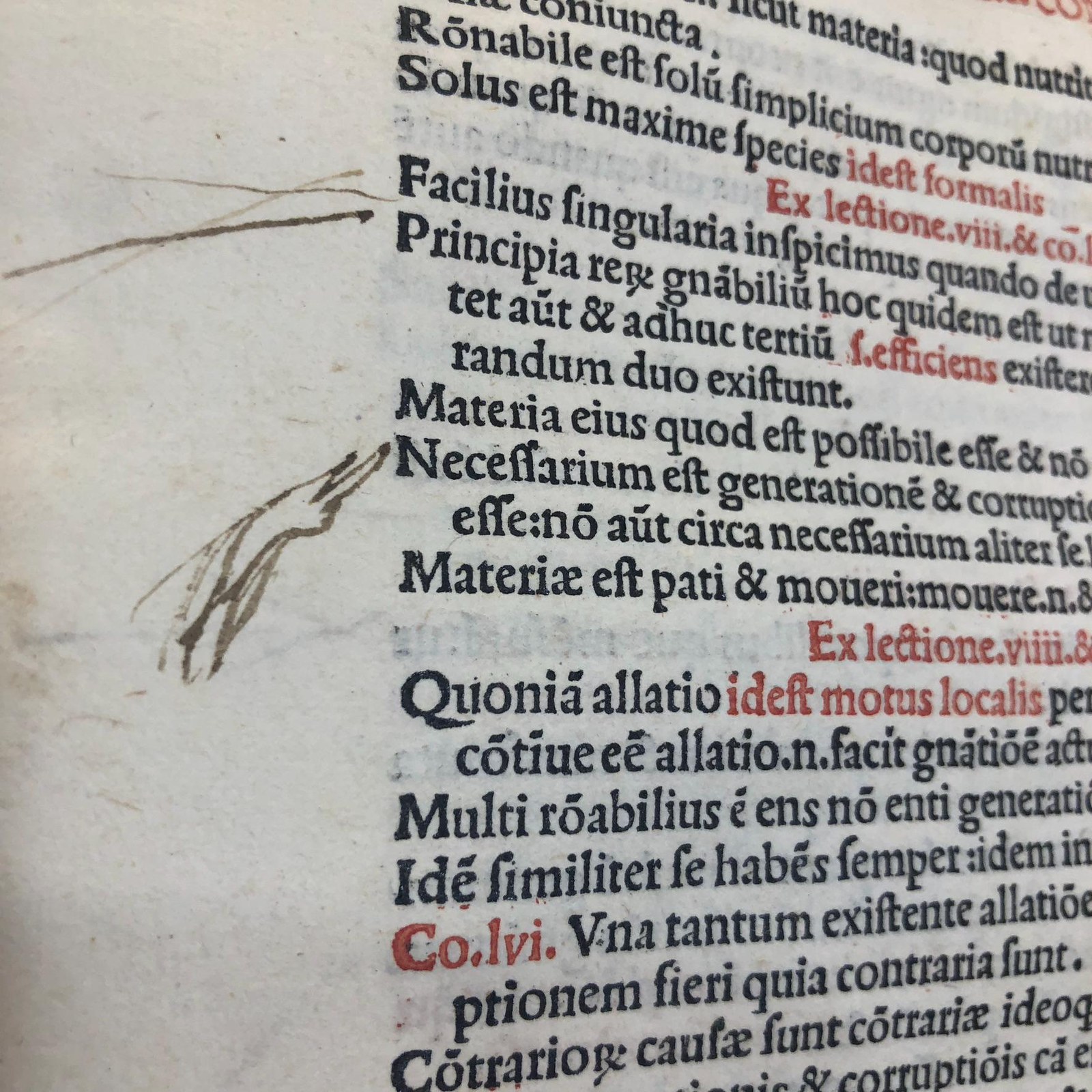 Prepositiones ex omnibus Aristotelis libris philosophie, moralis, naturalis, & prime necn o dialectice, rhetorie, & poetic, dilig etissime excerpte : & ad certa rer u capita pulcherimo ordine per tabellam additam redacte. Translated from Latin: Prepositions carefully selected from all the books of Aristotle in philosophy, morals, natural science, and first principles, as well as in dialectics, rhetoric, and poetry: and arranged in a most beautiful order according to specific topics through a table added. — photograph 9.