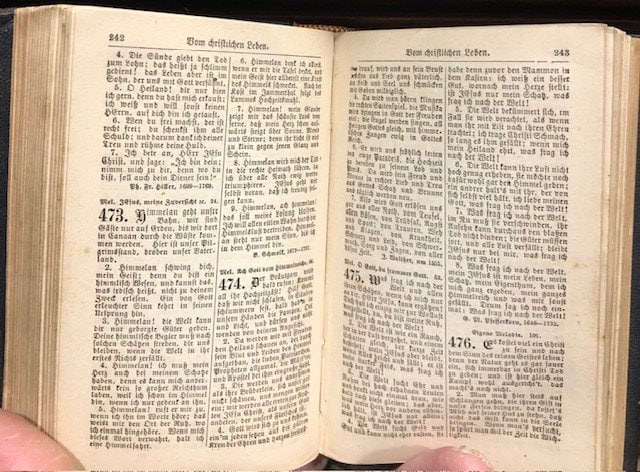 Evang.- Lutherisches Gesangbuch. Herausgegeben Von Der Evang.-Lutherischen Synode Von Wisconsin N.A. Staaten Translated from German: Evangelical Lutheran Hymnal. Published by the Evangelical Lutheran Synod of Wisconsin and Other States (North America). — photograph 9.