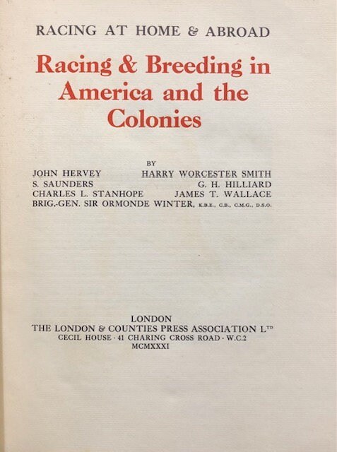 RACING AT HOME AND ABROAD. 1).British Flat Racing and Breeding, British Steeple Chasing and 2) Racing in Ireland and Racing and 3) Breeding in America and the Colonies. — photograph 6.