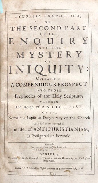 The Theological Works of The Most Pious and Learned Henry More, D.D. Sometime Fellow of Christ's College in Cambridge. Containing An Explanation of the Grand Mystery of Godliness; An Enquiry into the Mystery of Iniquity. In Two Parts; A Prophetical Exposition of The Epistles to the Seven Churches in Asia; A Discourse of the Grounds of Faith in Points of Religion; An Antidote against Idolatry; An Appendix to the Antidote against Idolatry. To Which are adjoin'd, some Divine Hymns. According to the Author's Improvements in his Latin Edition. — photograph 4.