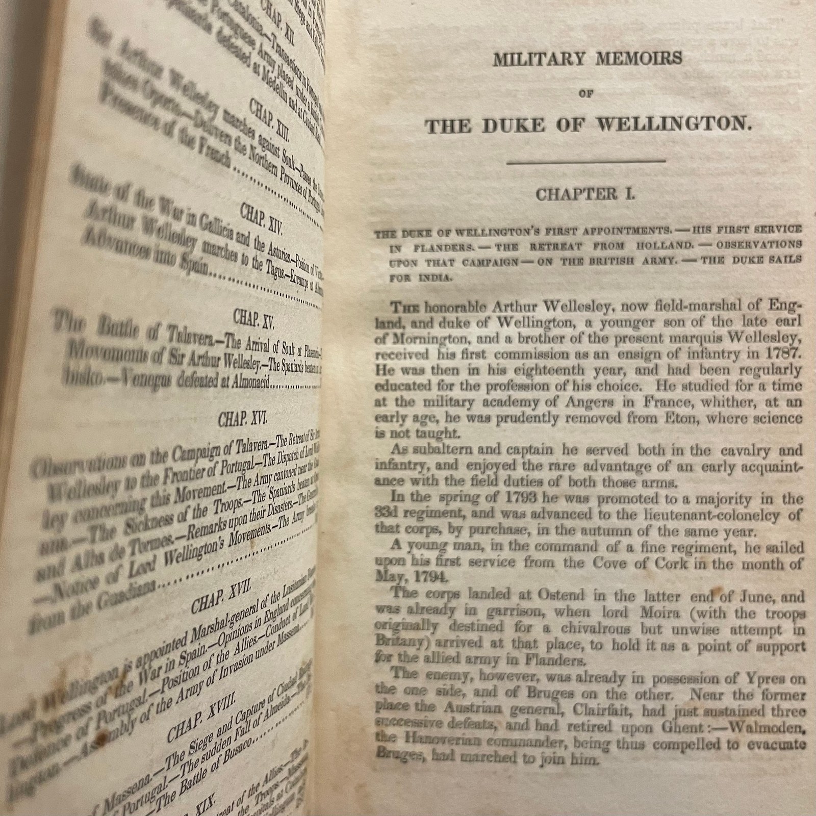 Military Memoirs of Field Marshal The Duke of Wellington... In Two Volumes (bound as one) — photograph 6.