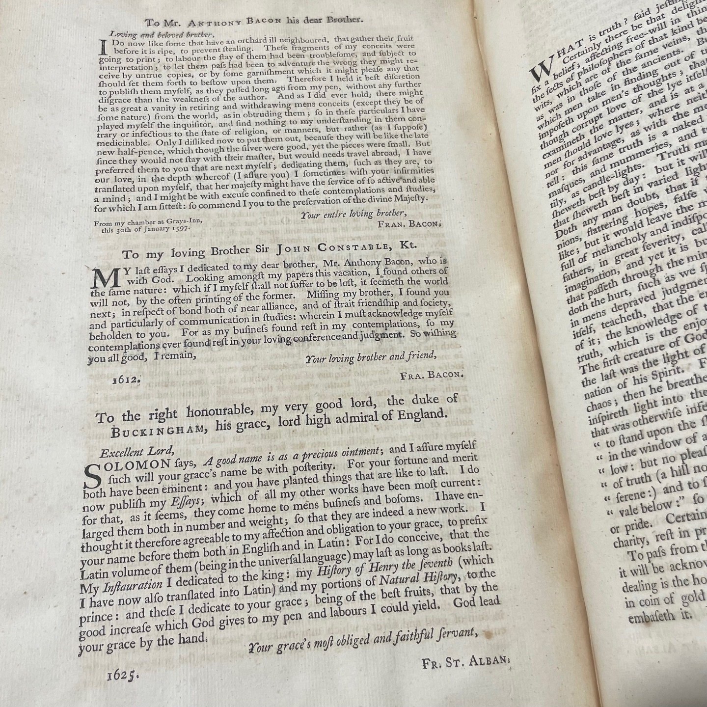 The Works of Francis Bacon, Baron of Verulam, Viscount St. Alban, and Lord High Chancellor of England. In Three Volumes. To Which is Prefixed, a Life of The Author, by Mr. Mallet. Second Edition. (Vol. I only) — photograph 10.