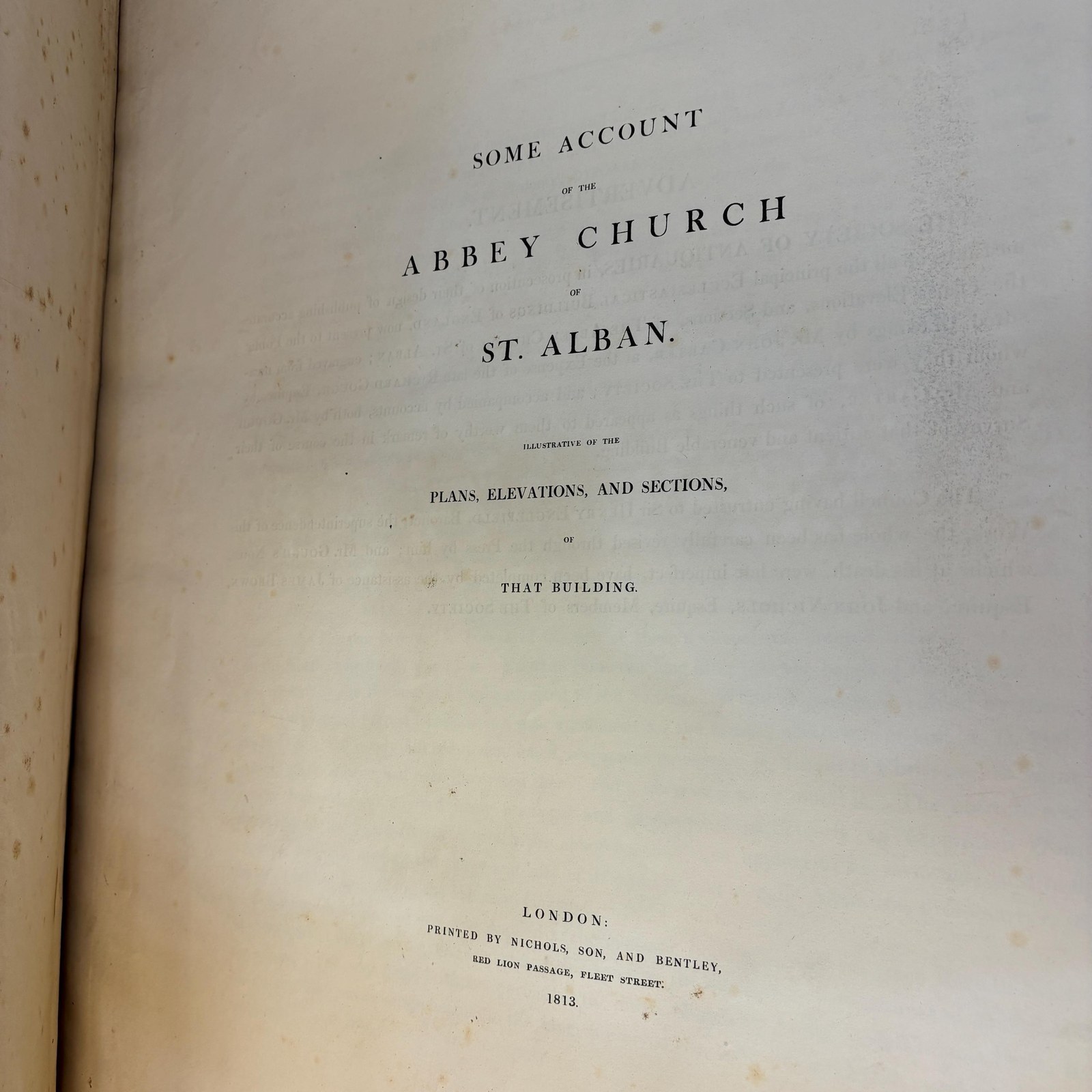 Some Account of The Abbey Church of St. Alban. Illustrative of the Plans, Elevations, and Sections, of That Building. Plans, Elevtions, Sections and Specimens of The Architecture and Ornments of The Abbey church at St. Albans — photograph 2.