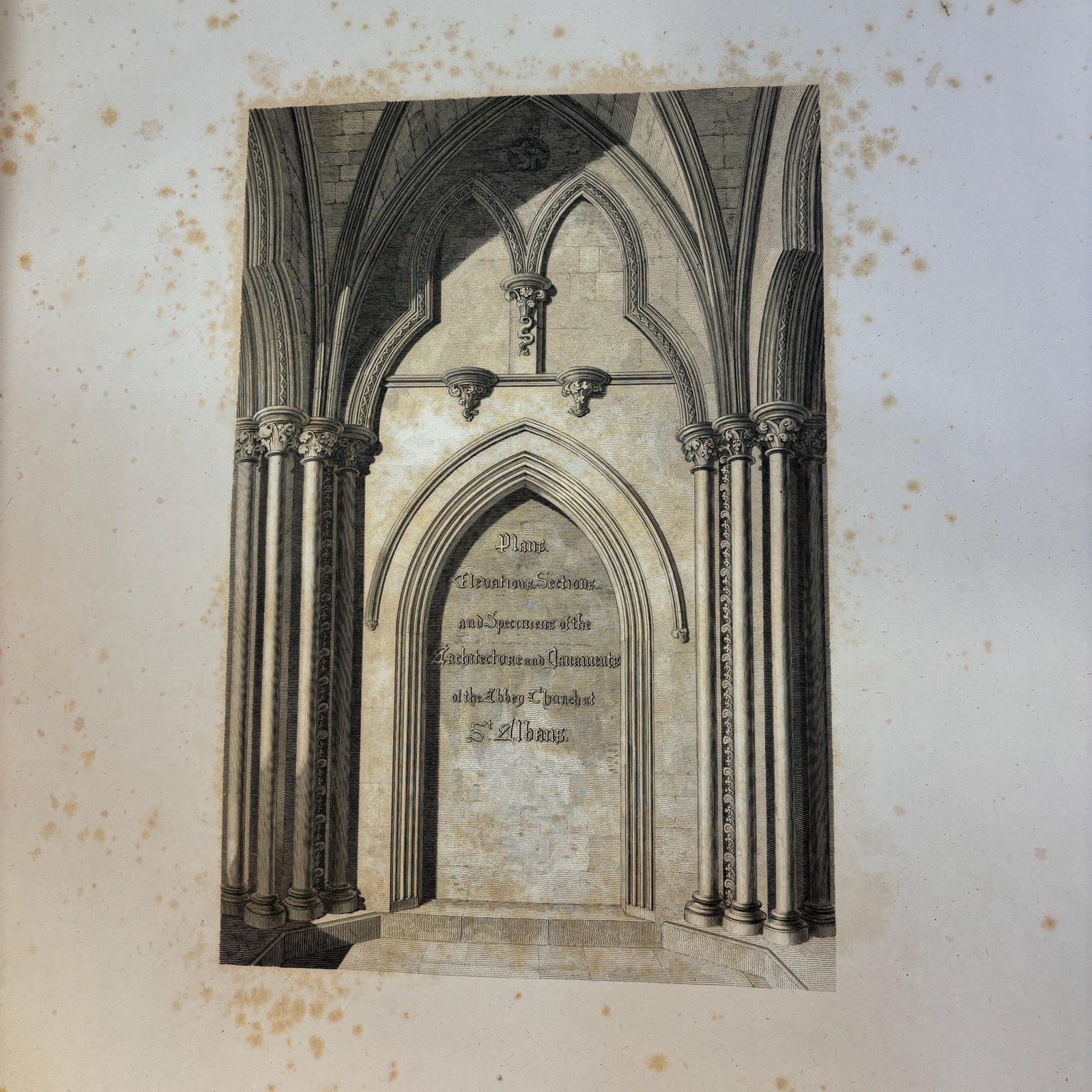 Some Account of The Abbey Church of St. Alban. Illustrative of the Plans, Elevations, and Sections, of That Building. Plans, Elevtions, Sections and Specimens of The Architecture and Ornments of The Abbey church at St. Albans — photograph 3.