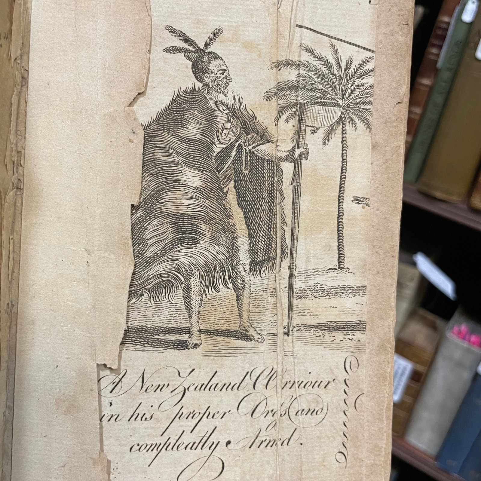 The New Voyage, Round The World, In the Years 1768, 1769, 1770 and 1771; Underrtaken by Order of his Present Majesty, Performed by Captain James Cook, In The Ship Endeavour, Drawn up from his own Journal, and from the Papers of Joseph Banks, Esq. and Published by the special Direction of The Right Honourable the Lords of The Admiralty. In Two Volumes (Vol.II Only) With Cutts and a Map of the Whole Navigation. (1 folding plate as frontispiece) — photograph 6.