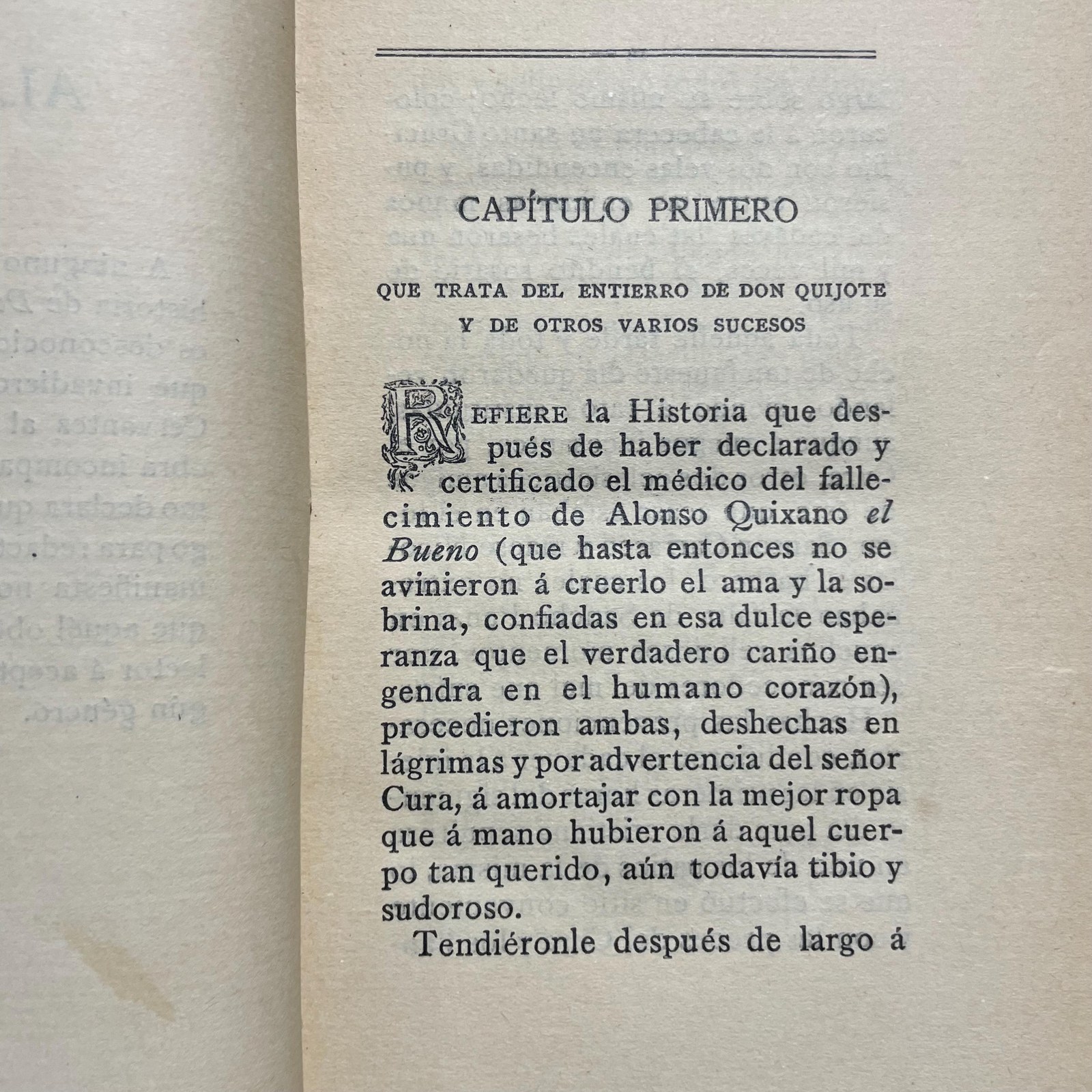 Historia De Varios sucesos Ocurridos En La Aldea Despues De La Muerte Del Ingenioso Hidalgo Don Quijote De La Mancha por Jose Abaurre Y Mesa. Tomo I. Translated from Spanish: History of Various Events Occurred in the Village After the Death of the Ingenious Gentleman Don Quixote of La Mancha by José Abaurre y Mesa. Volume I — photograph 10.