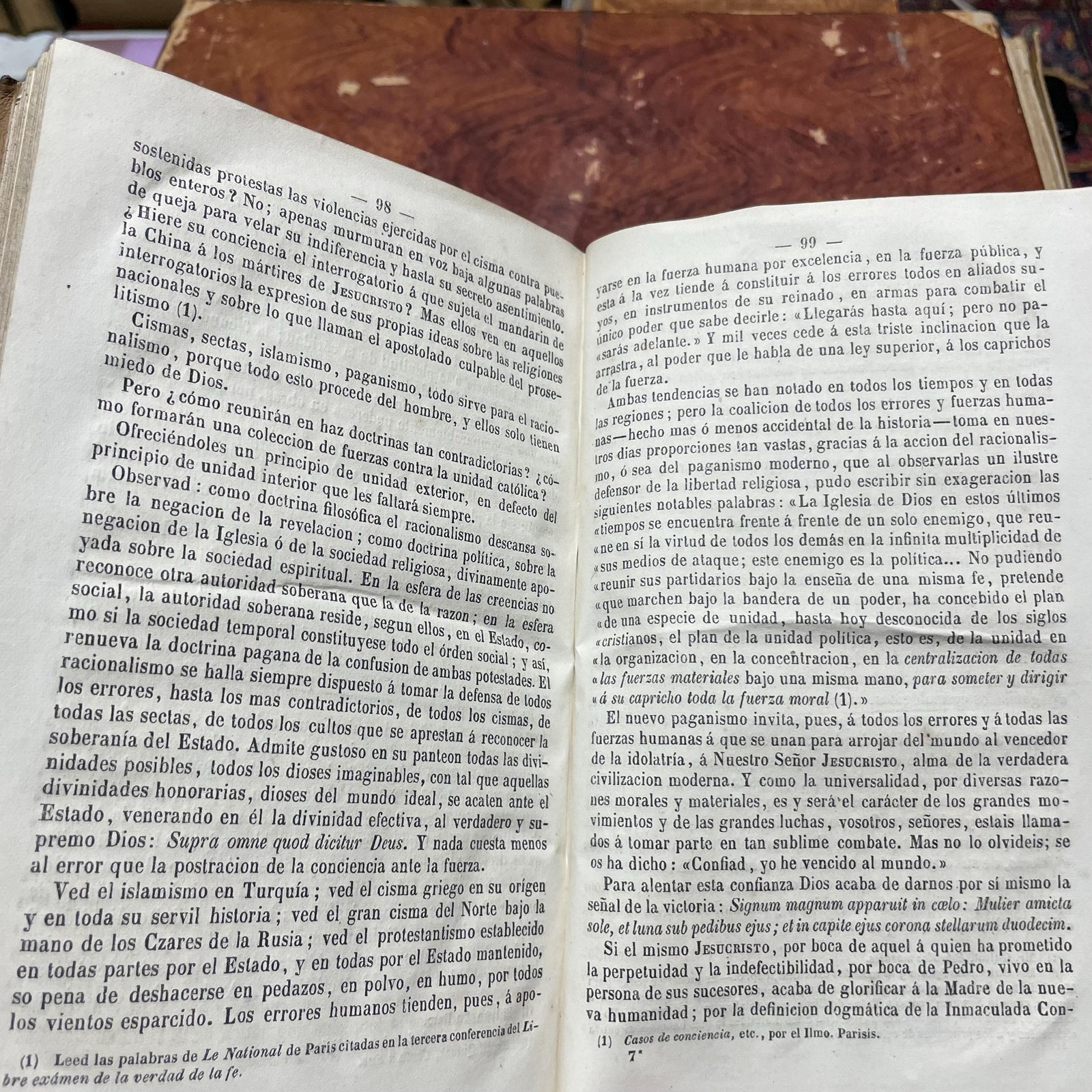 La Causa Catolica. Discurso Del Rmo. D.A. Deschamps… Dirigido a la reunion de catolicos celebrada en aquella ciudad el ano 1865. Precedida De Algunas Extensas Consideraciones sobre La Vitalidad, La Virilidad Y La Fecundidad Del Catolicismo Por D. Eduardo maria Vilarrasa, Cura Parroco de la parroquia de la Concepcion de Barcelona. Translated from Spanish: The Catholic Cause. Speech by the Most Reverend D.A. Deschamps... Addressed to the meeting of Catholics held in that city in the year 1865. Preceded by Some Extensive Considerations on the Vitality, Virility, and Fertility of Catholicism by D. Eduardo María Vilarrasa, Parish Priest of the Parish of the Conception of Barcelona — photograph 10.