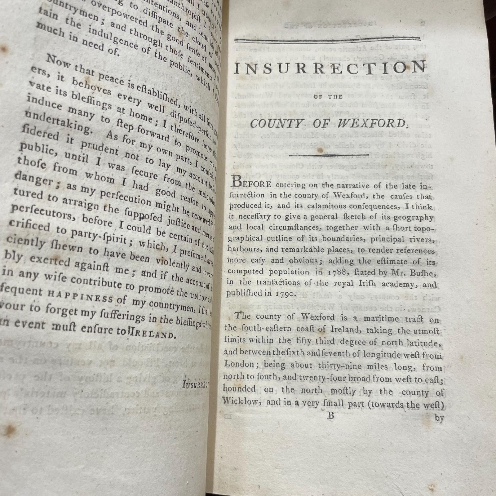 History of The Insurrection of The County of Wexford, A.D. 1798; Including an Account of Transactions Preceeding That Event, with an Appendix. Embellished with an elegant Map of the County of Wexford. — photograph 7.