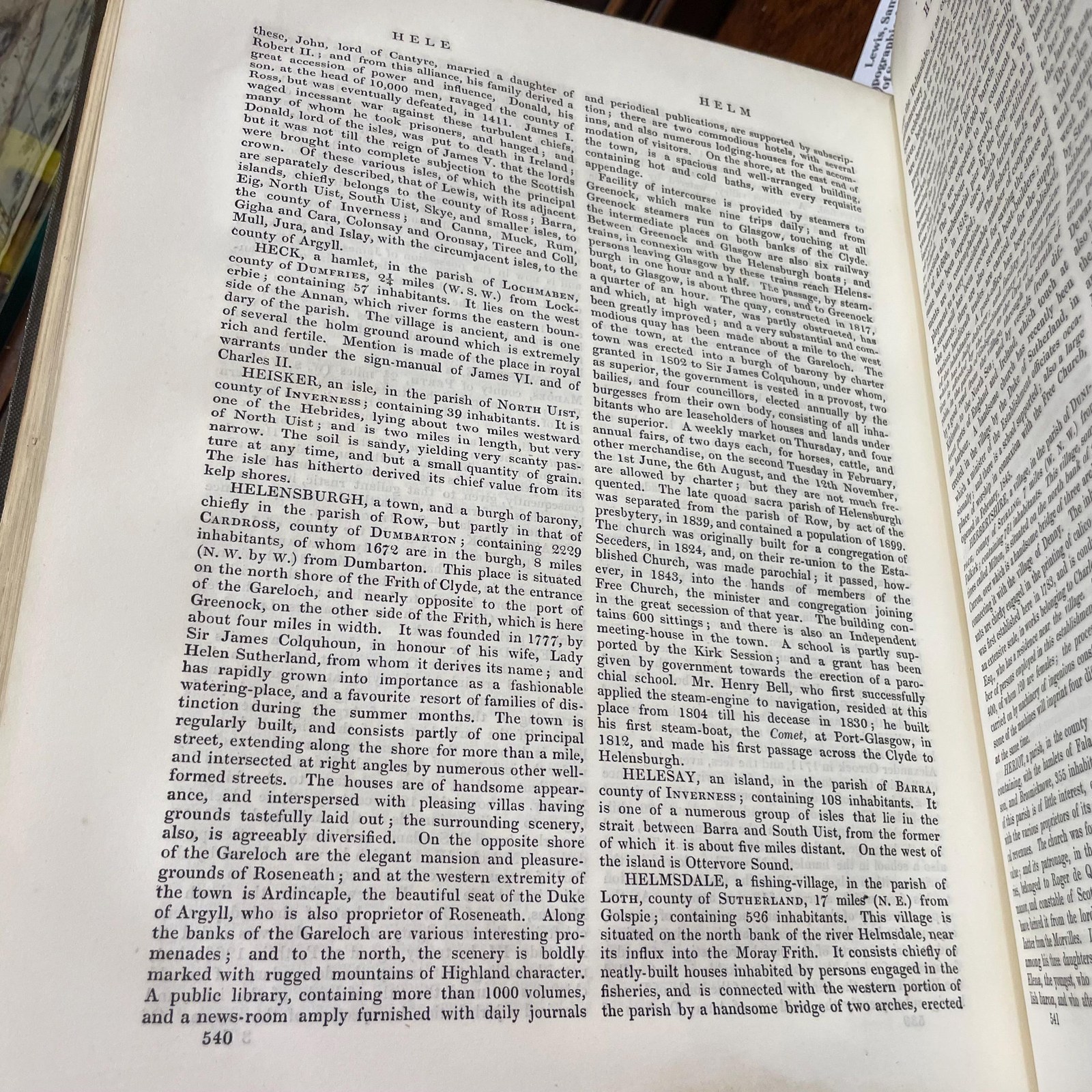 A Topographical Dictionary of Scotland, Comprising the Several Counties, Islands, Cities, Burgh and market Towns, Parishes, and Principal Villages, with Historical and Statistical Descriptions: Embellished with a Large Map of Scotland, and Engravings of The Seals and Arms of The Different Burghs and Universities. In Two Volumes. — photograph 10.